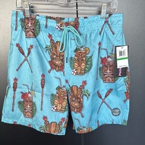 Psycho Tuna Tiki Cocktail Party,hip pockets,elastic drawcord, unlined,quick dry